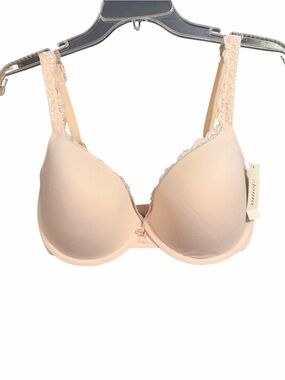 Soma Embraceable Push Up Light Nude Lace-Trim Bra NWT
